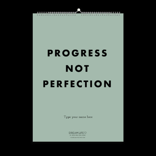A3 Family Calendar - Progress Not Perfection