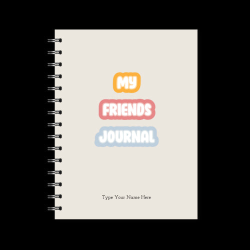A5 Spiral Journal - My Friends - Grey