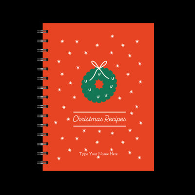 A5 Spiral Recipe Journal - Christmas - Wreath