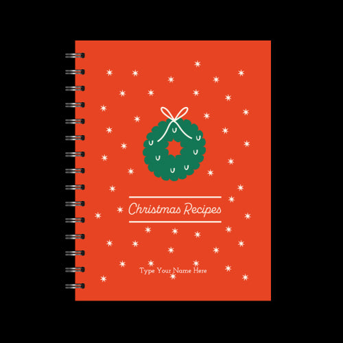 A5 Spiral Recipe Journal - Christmas - Wreath