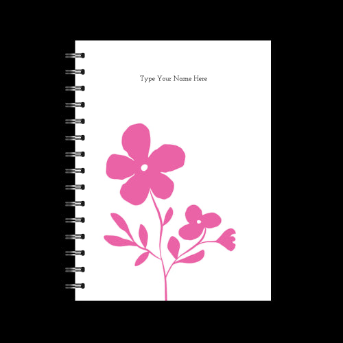 A5 Spiral Journal - Flower - Pink