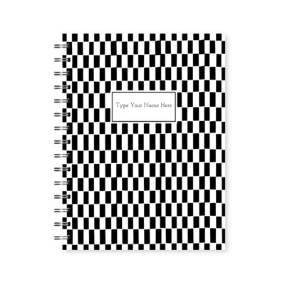 A5 Spiral Journal - Pattern - Black