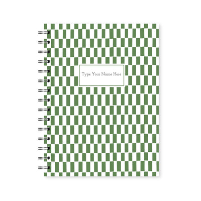 A5 Spiral Journal - Pattern - Olive