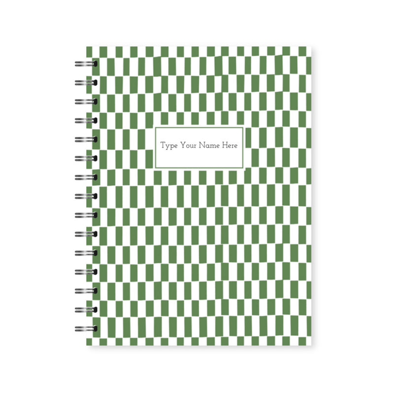 A5 Spiral Journal - Pattern - Olive