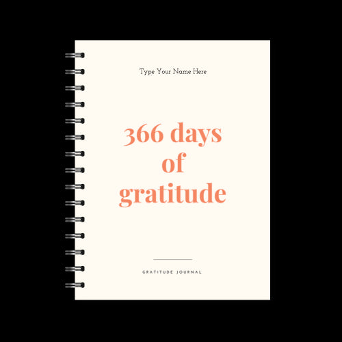 A5 Spiral Journal - Gratitude - 366 Days - Creme