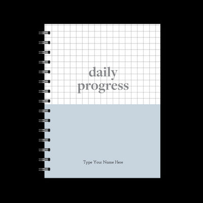 A5 Spiral Journal - Daily Progress - Blue