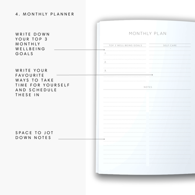A5 2023 Wellbeing Diary - Blush