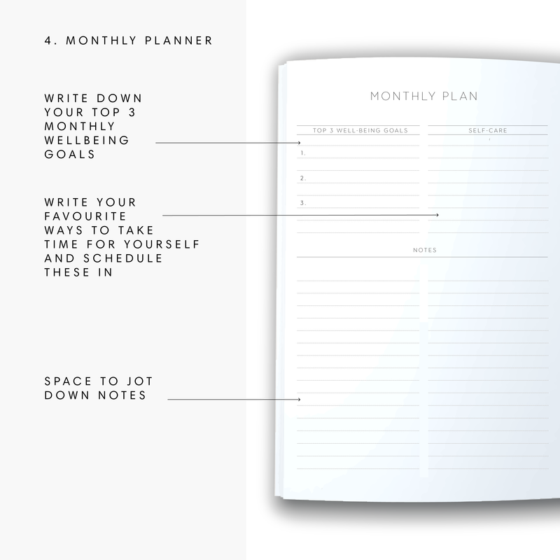 A5 2023 Wellbeing Diary - Pink