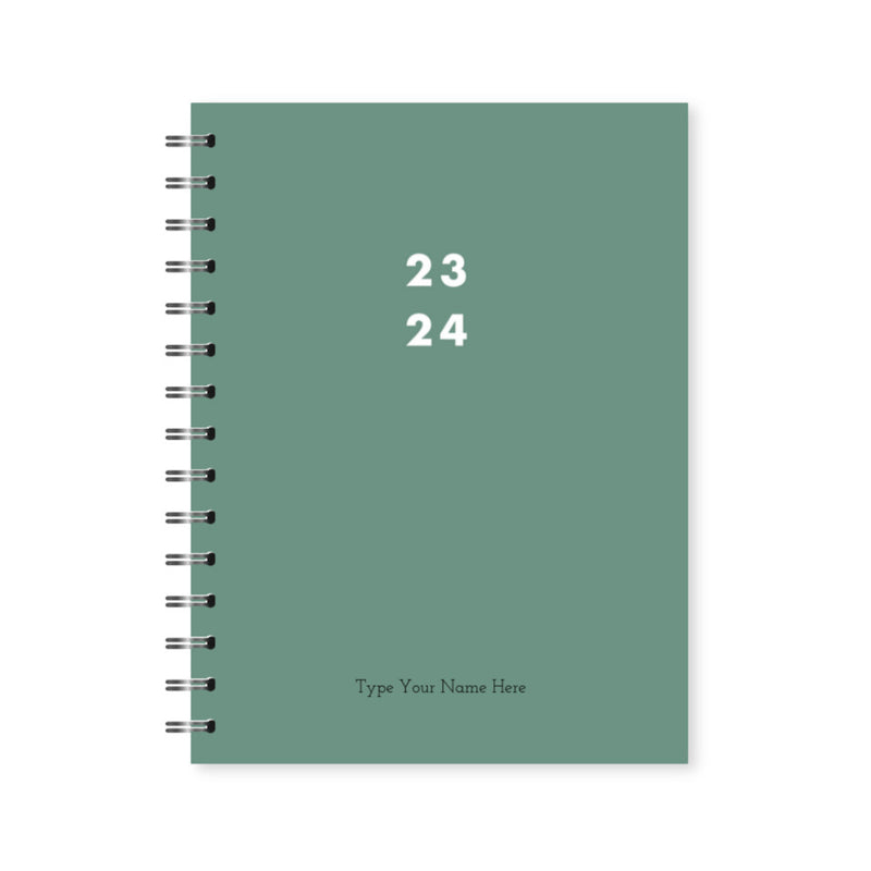 A5 Spiral 23/24 Mid-Year Diary - Sage