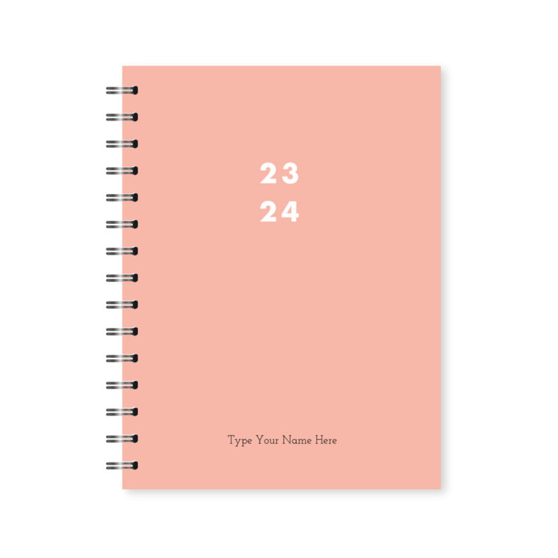 A5 Spiral 23/24 Mid-Year Diary - Peach