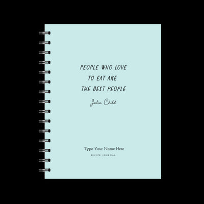 A5 Spiral Recipe Journal - People Who Love