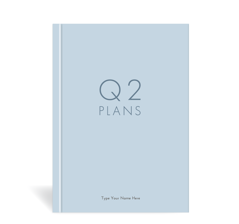 A5 Journal - Daily Progress - Q2 Plans - Blue