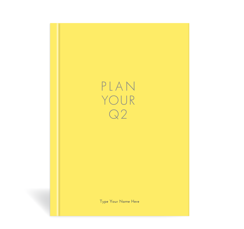 A5 Journal - Daily Progress - Plan Your Q2 - Yellow