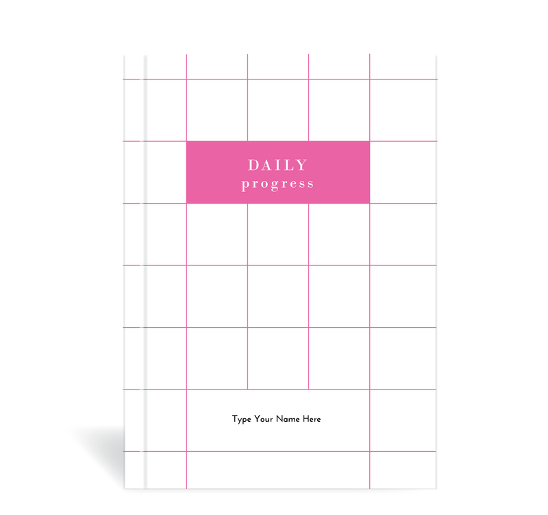 A5 Journal - Daily Progress - Pink