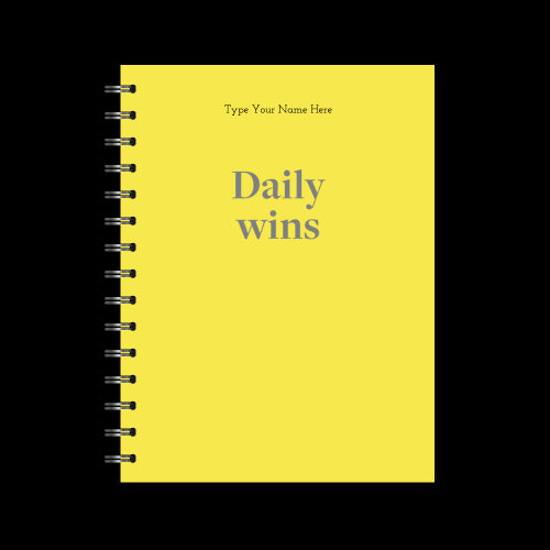 A5 Spiral Journal - Daily Wins - Yellow