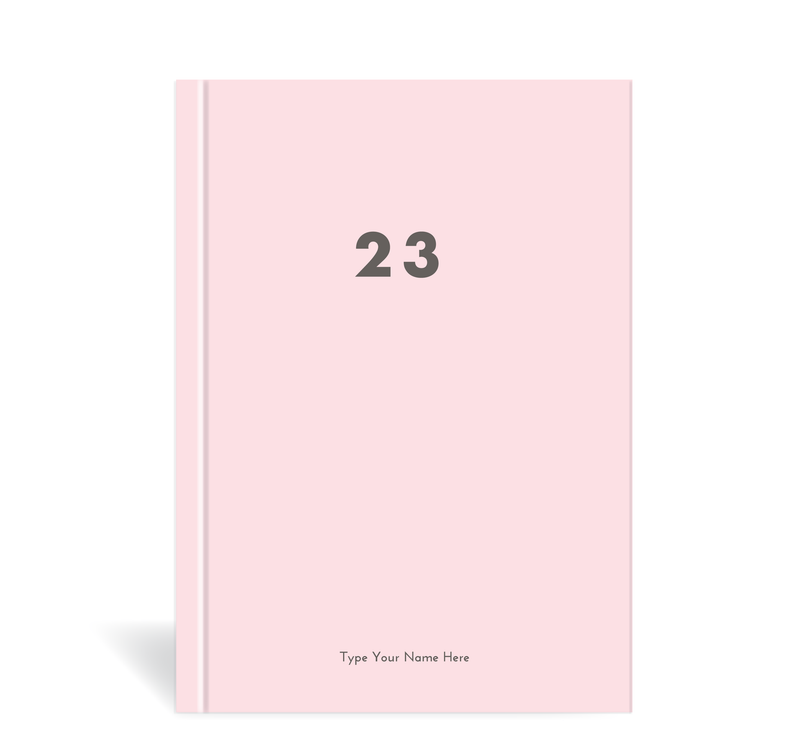 A5 2023 Vertical Weekly Diary - Pink