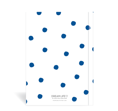 A5 2023 Weekly Spread Diary - Dots - Blue