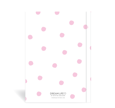 A5 2023 Weekly Spread Diary - Dots - Pink