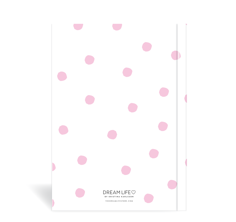 A5 2023 Weekly Spread Diary - Dots - Pink