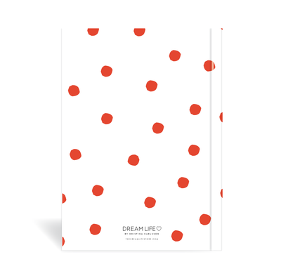 A5 2023 Weekly Spread Diary - Dots - Red