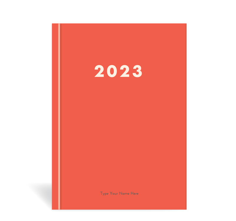 A5 2023 Weekly Spread Diary - Red