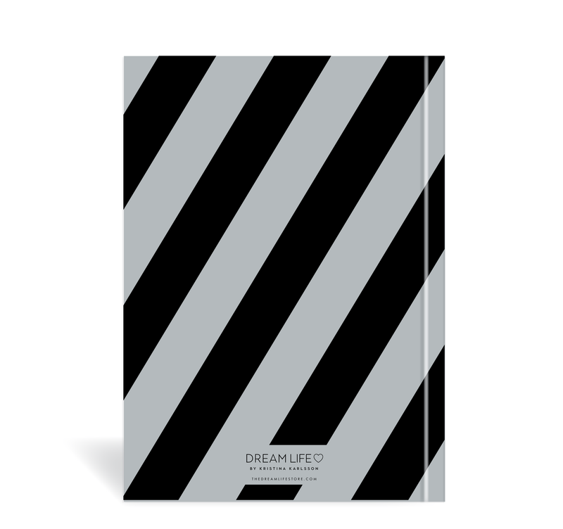 A5 2023 Vertical Weekly Diary - Stripe - Black