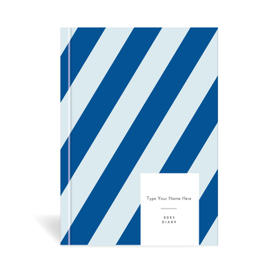 A5 2023 Vertical Weekly Diary - Stripe - Blue