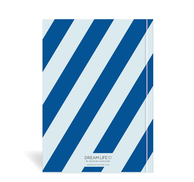 A5 2023 Vertical Weekly Diary - Stripe - Blue