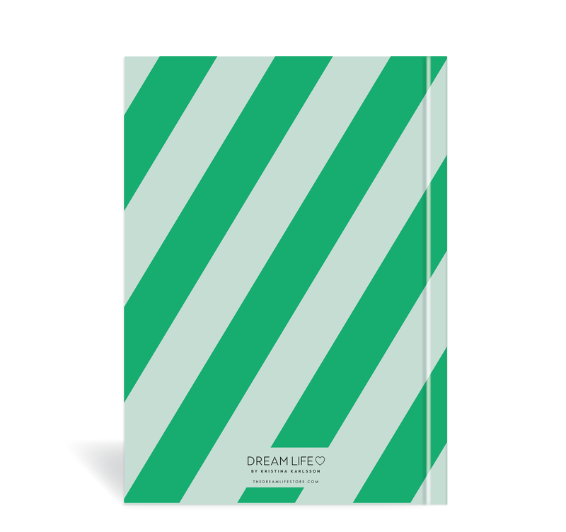 A5 2023 Vertical Weekly Diary - Stripe - Green