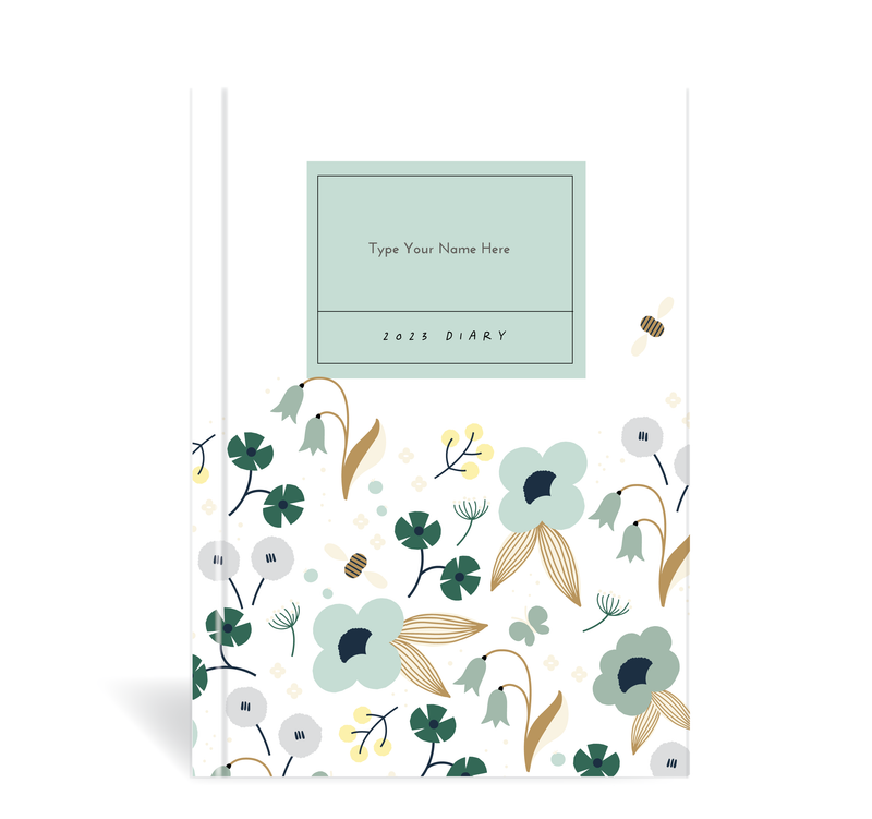 A5 2023 Week to a Page Diary - Spring - Green