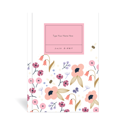 2023 A5 Vertical Weekly Diary - Spring - Pink