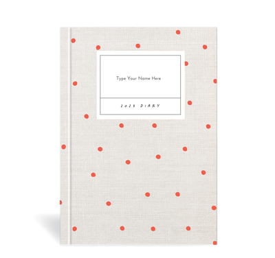 A5 2023 Week to a Page Diary - Linen Look - Red