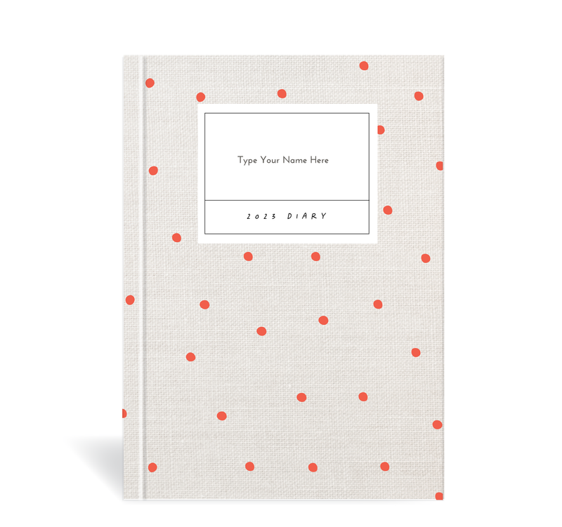 A5 2023 Week to a Page Diary - Linen Look - Red