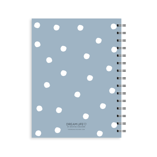 A5 2024 Spiral Teacher Diary - Dots - Blue