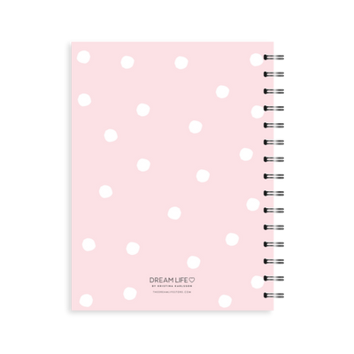 A5 2024 Spiral Teacher Diary - Dots - Pink