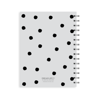 A5 2024 Spiral Teacher Diary - Dots - Grey