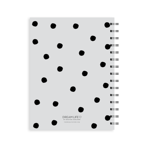 A5 2024 Spiral Teacher Diary - Dots - Grey