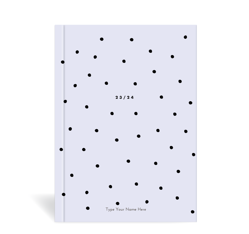 A5 23/24 Mid-Year Diary - Dots - Lilac