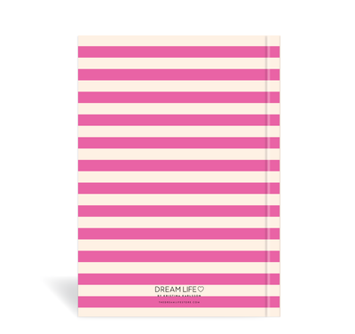 A5 23/24 Mid-Year Diary - Stripe - Pink