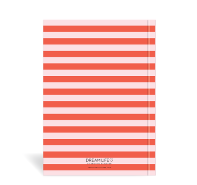 A5 23/24 Mid-Year Diary - Stripe - Red