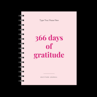 A5 Spiral Journal - Gratitude - 366 Days - Pink