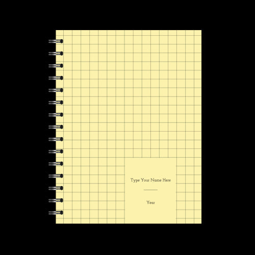 A5 Spiral Planner Undated - Yellow