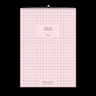 A3 Family Calendar - Pink