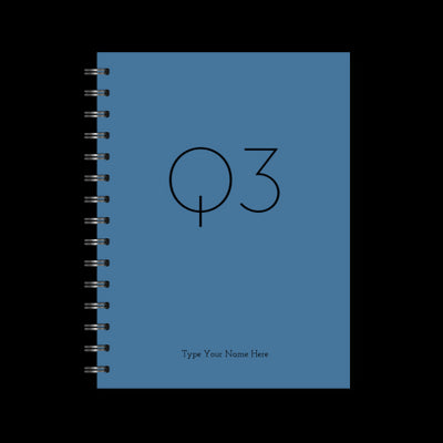 A5 Spiral Journal - Daily Progress - Q3 - Blue