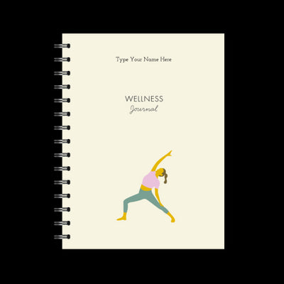 A5 Spiral Wellness journal - Yoga Girl - Creme