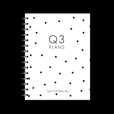 A5 Spiral Journal - Daily Progress - Q3 Plan - Dots