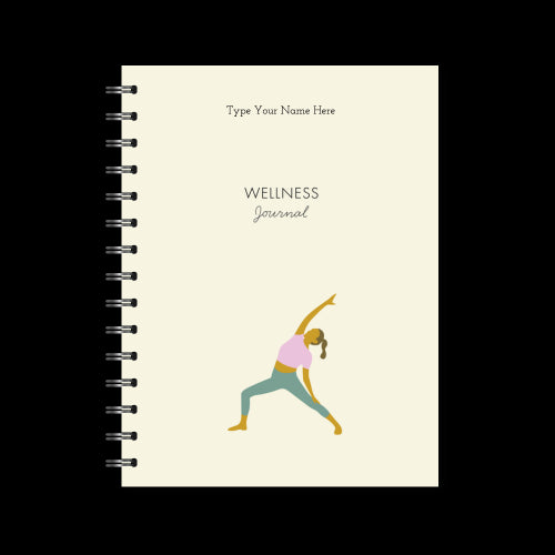 A5 Spiral Wellness Journal - Yoga Girl - Creme