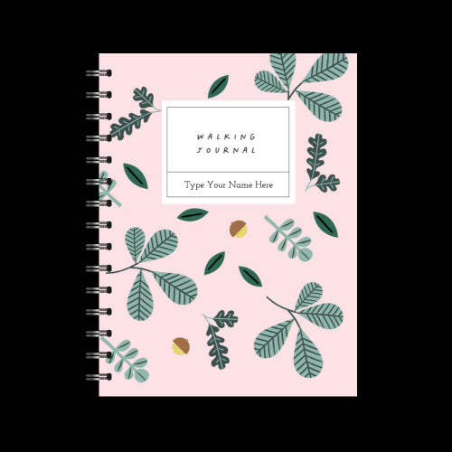 A5 Spiral Journal - Walking - Kastanj - Pink