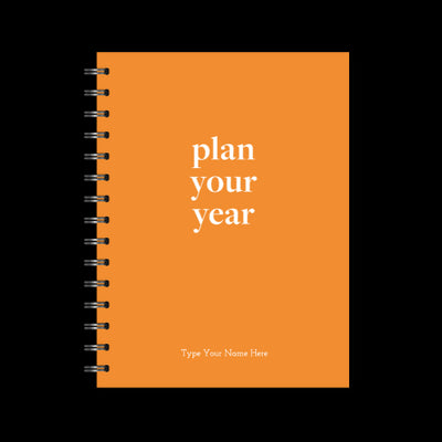 A5 Spiral - Plan Your Year Journal - Orange