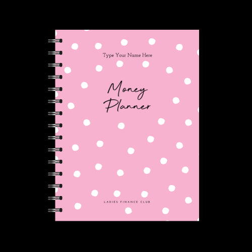 A5 Spiral Journal - Ladies Finance Club - Money Planner - Pink